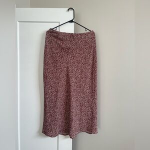 BE COOL Burgundy Floral Maxi Skirt